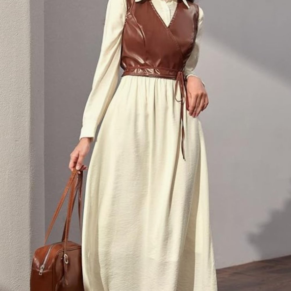 Shein western two-piece midi dress